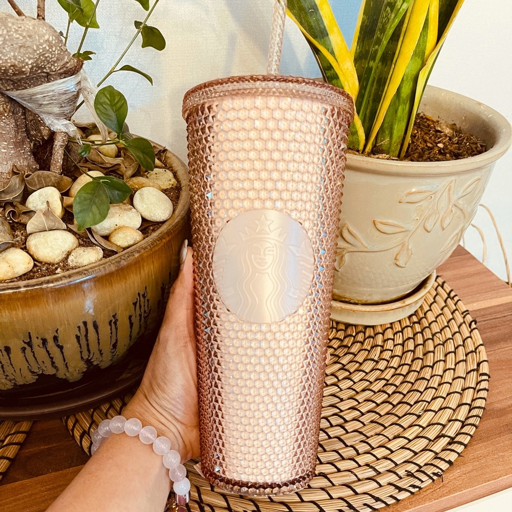 Starbucks Old Pale Rose/Blossom Bling Studded Cup